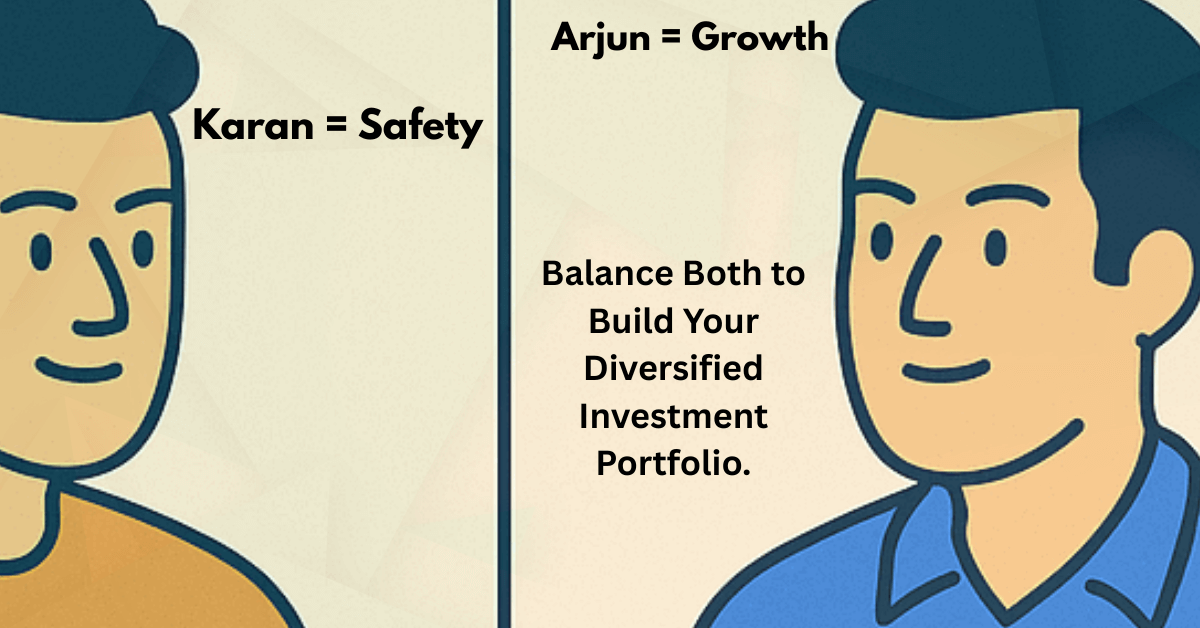 Diversified Investment Portfolio: Karan Arjun Representing Safety and Growth in Smart Money Planning for Teachers