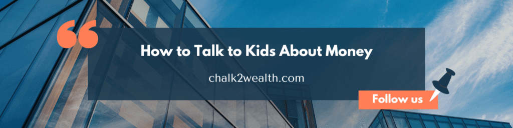 A parent teaching a child about money, savings, and financial habits using a piggy bank.