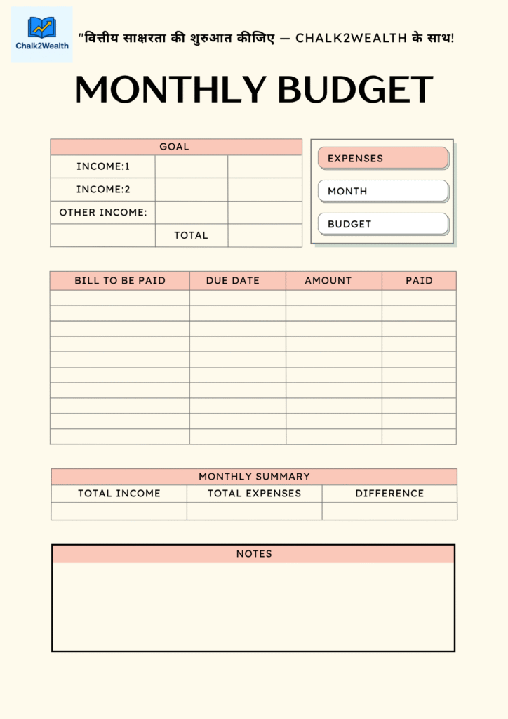 Indian school teacher financial awareness infographic by Chalk2Wealth