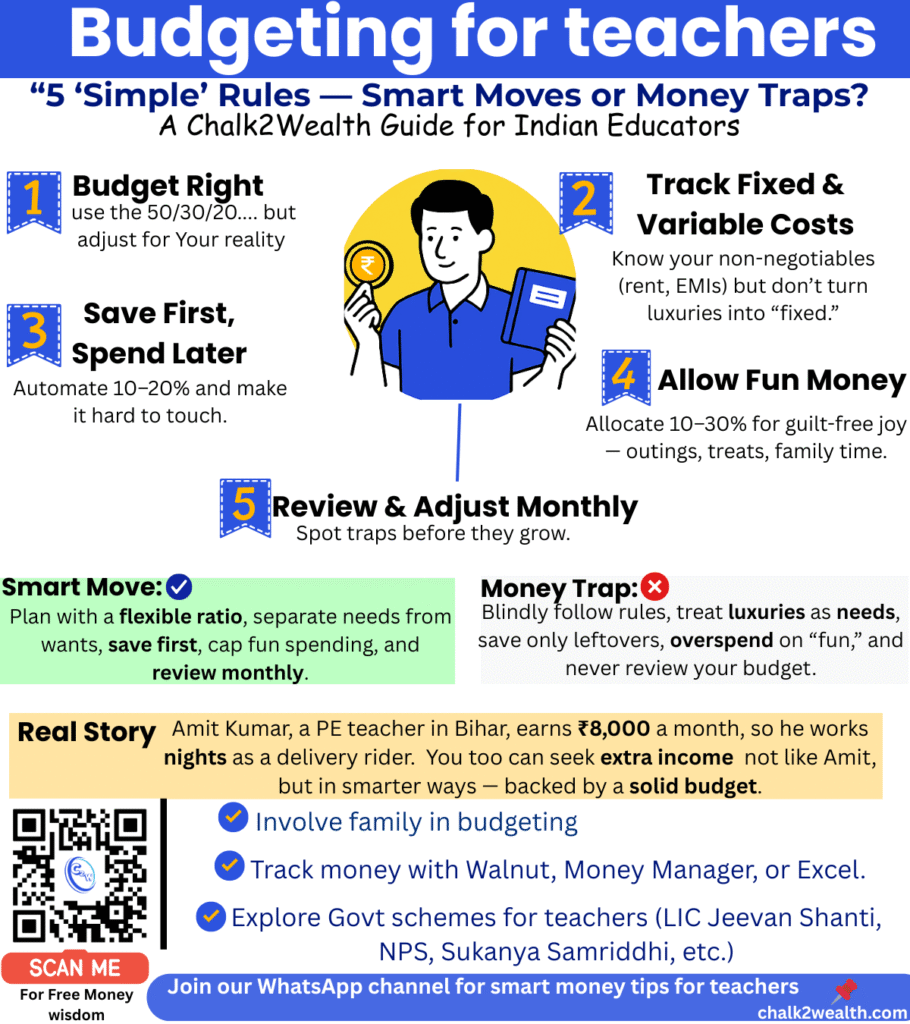 Budgeting for teachers — 5 simple rules to save more or avoid money traps | Chalk2Wealth