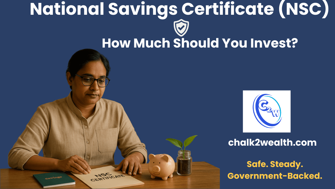 National Savings Certificate investment for teachers showing Safe Investments in India with High Returns and tax benefits under Section 80C