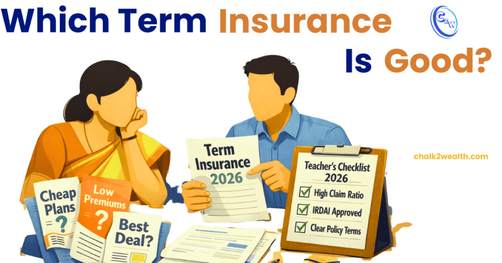 Which term insurance is good 2026 teacher checklist comparing cheap plans low premiums and best deal for safe family protection