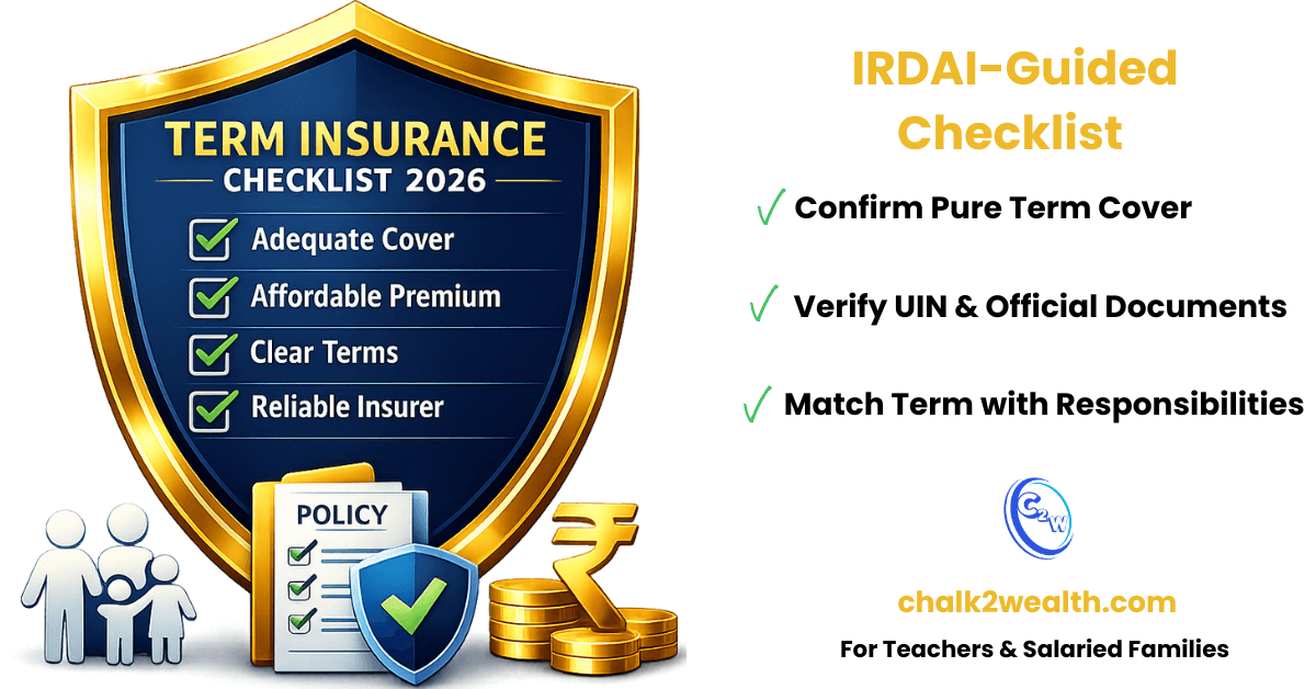 Which term insurance is good checklist for teachers and salaried families