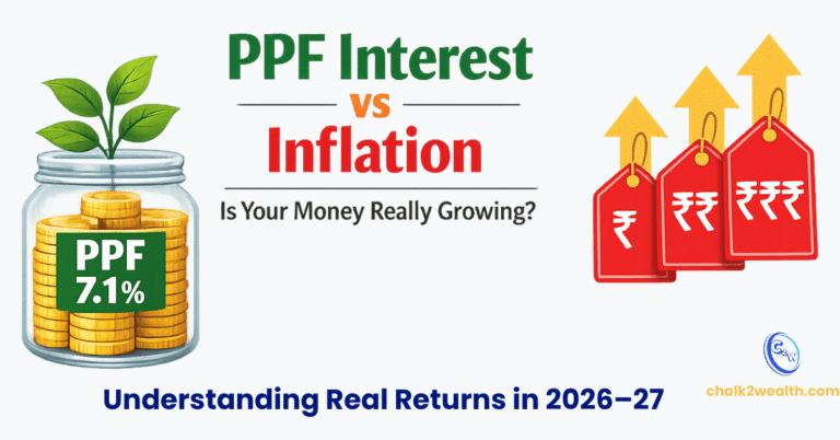 PPF interest vs inflation comparison showing real returns of Public Provident Fund in India