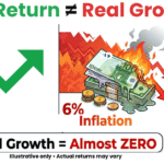 Public Provident Fund real growth vs inflation example showing why 7 percent return feels like zero growth in India